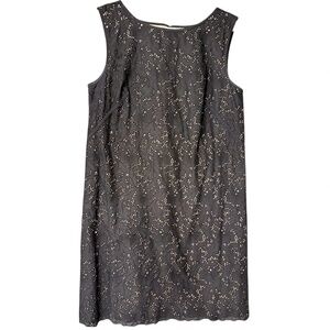 LOFT Black Tan Patterned Sheath‎ Dress Womens Career Workwear 12